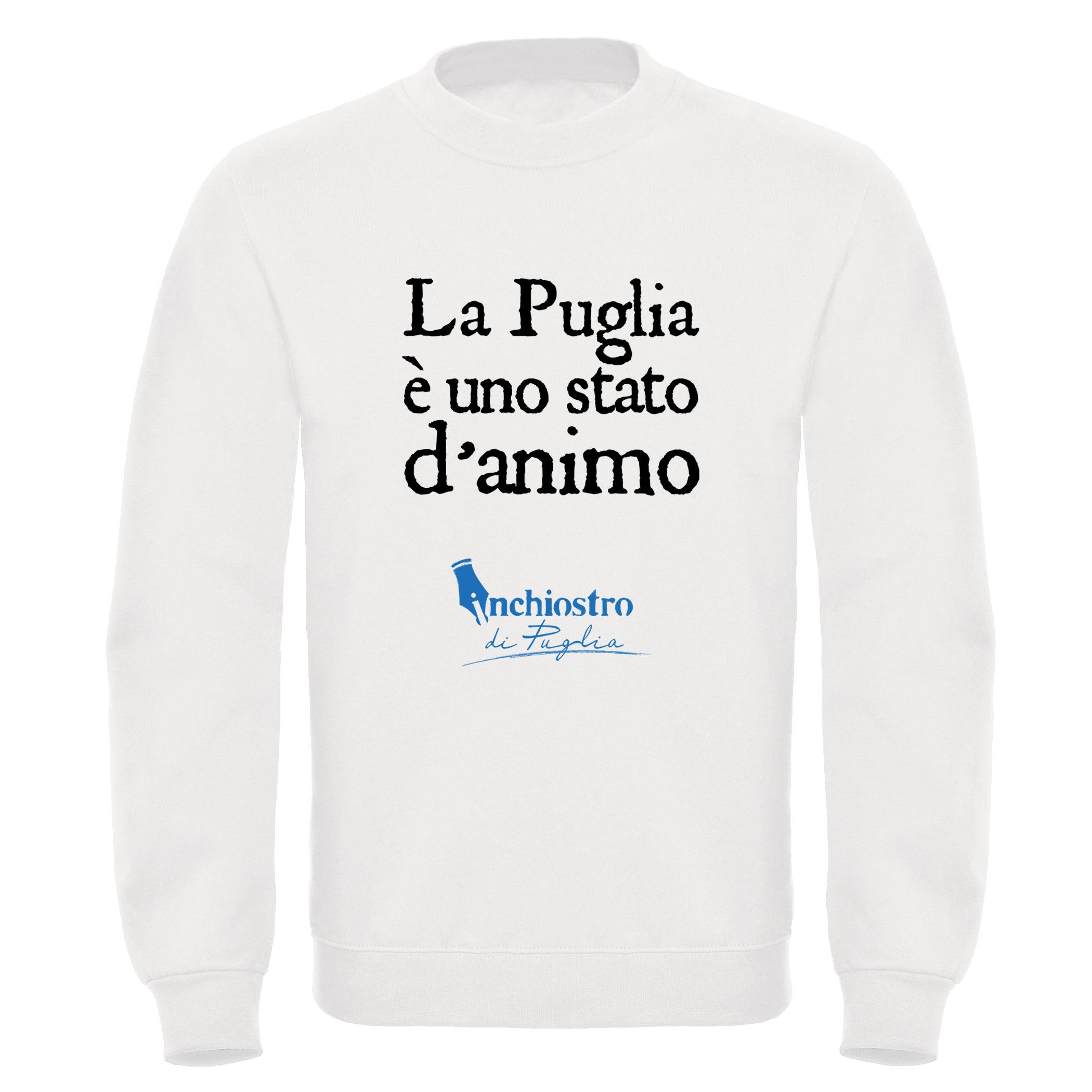 Felpa La Puglia è uno stato d'animo Bianco L