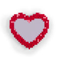 SPECCHIO "PIXEL MIRROR" CON CORNICE IN MDF - HEART