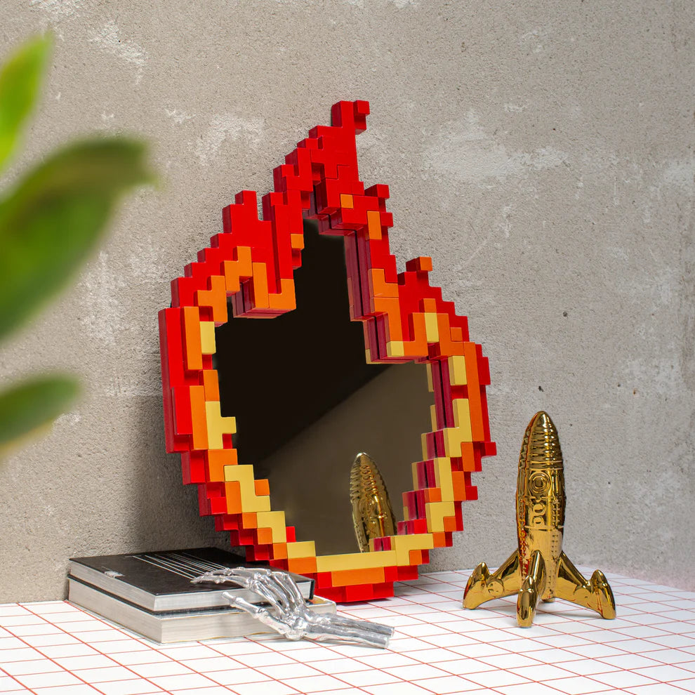 Seletti SPECCHIO "PIXEL MIRROR" CON CORNICE IN MDF CM 49,5 70,5 - FLAME