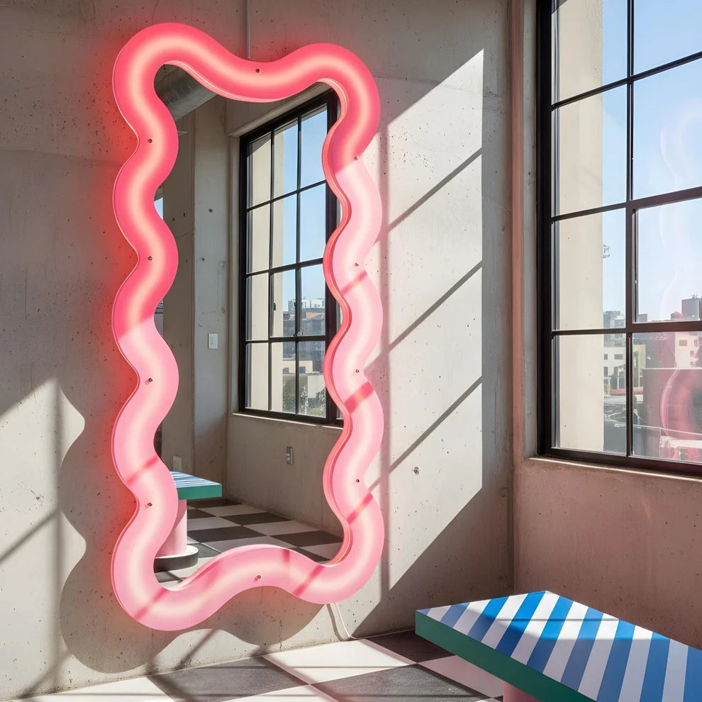 Seletti "Supercurve" Specchio con Cornice Luminosa - cm 90x185x4