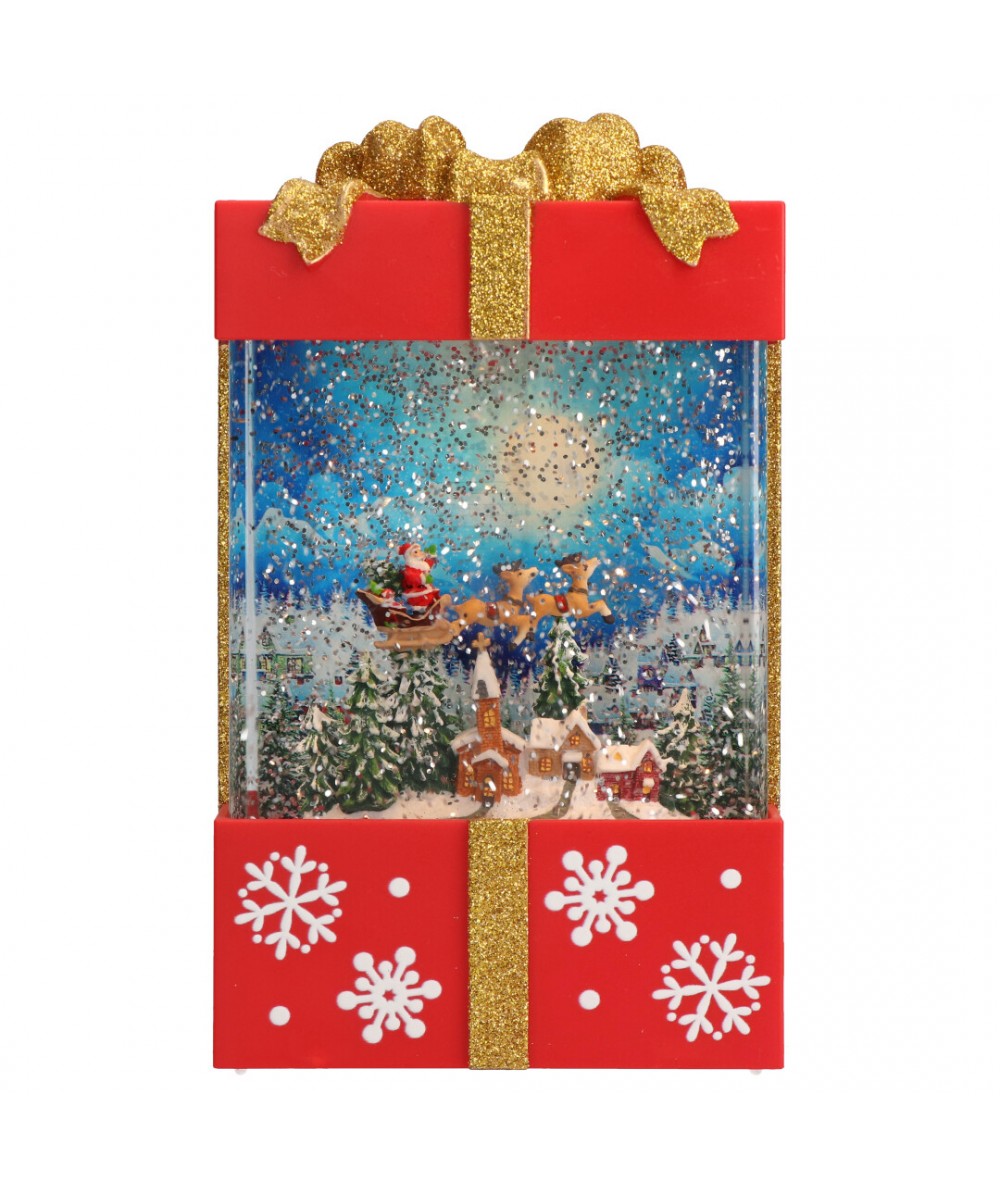 Gift box water spinning Multicolor-B/O-LED-13x7,5x21cm