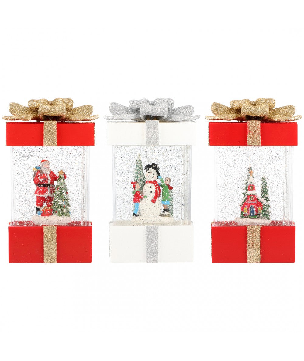 190960-Giftbox 3ass waterspinning2 x Red/gold + 1 x White/silver-Battery-LED-10x10x17