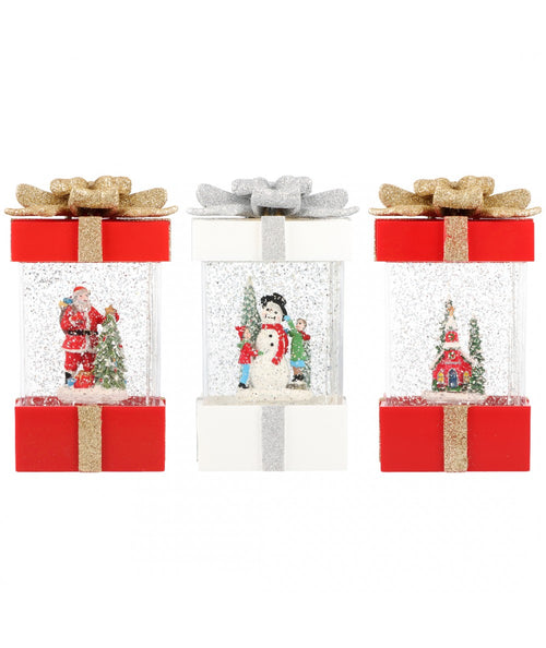 190960-Giftbox 3ass waterspinning2 x Red/gold + 1 x White/silver-Battery-LED-10x10x17