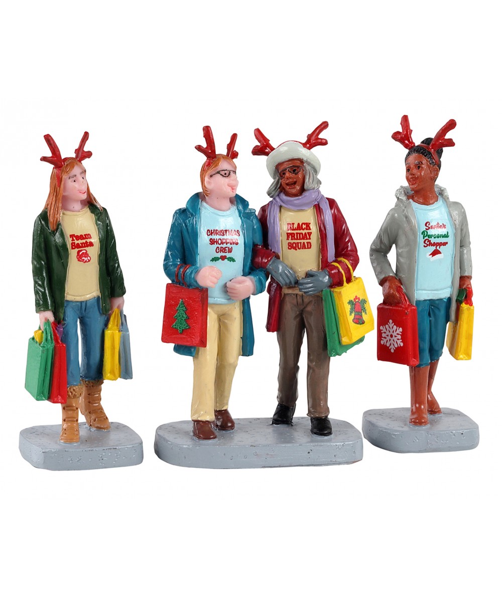 GIRLS CHRISTMAS SHOPPING TRIP, SET OF 3 12026-AA
