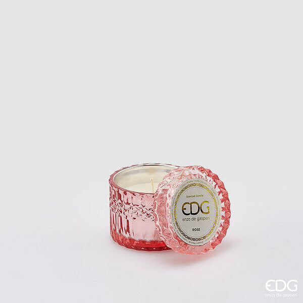 CANDELA CRYSTAL NEW  FRAGRANZA ROSE  H8,5 D9 C3