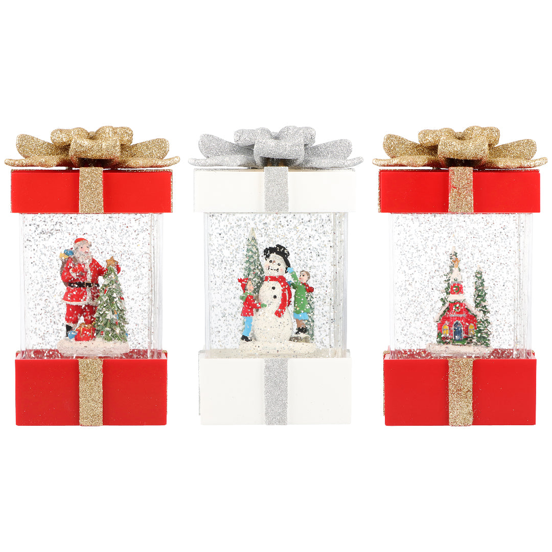 190960-Giftbox 3ass waterspinning2 x Red/gold + 1 x White/silver-Battery-LED-10x10x17
