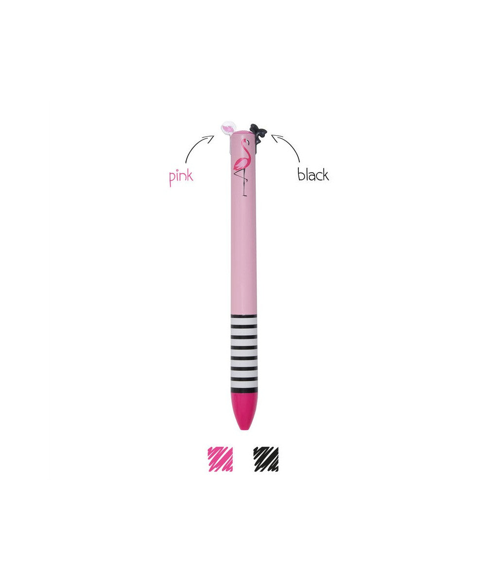 Click&Clack PENNA DUE COLORI - FLAMINGO