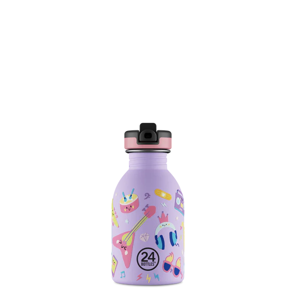 24Bottles Urban Bottle 250 Meow Friends – Borraccia per Bambini con Cannuccia
