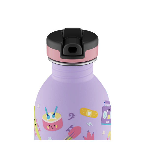24Bottles Urban Bottle 250 Meow Friends – Borraccia per Bambini con Cannuccia