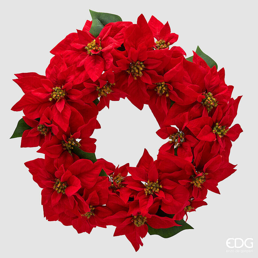 EDG Stella Natale Corona con Foglie D.55
