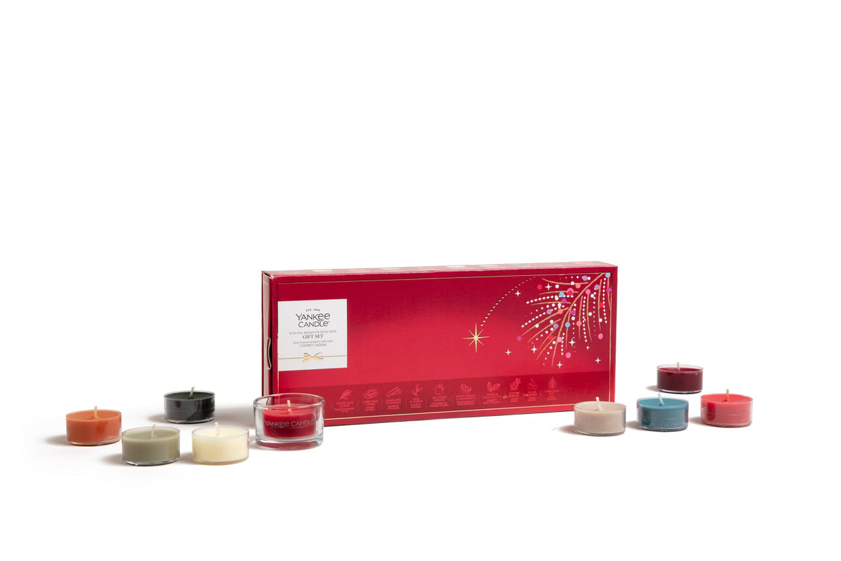Yankee Candle Scented Moments Selection – Confezione regalo 10 lumini e portacandela