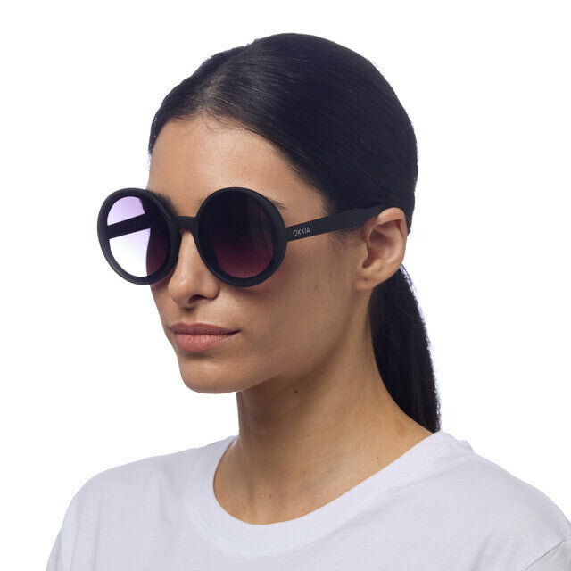 OKKIA - Occhiali da sole Round Monica - OK014-BK