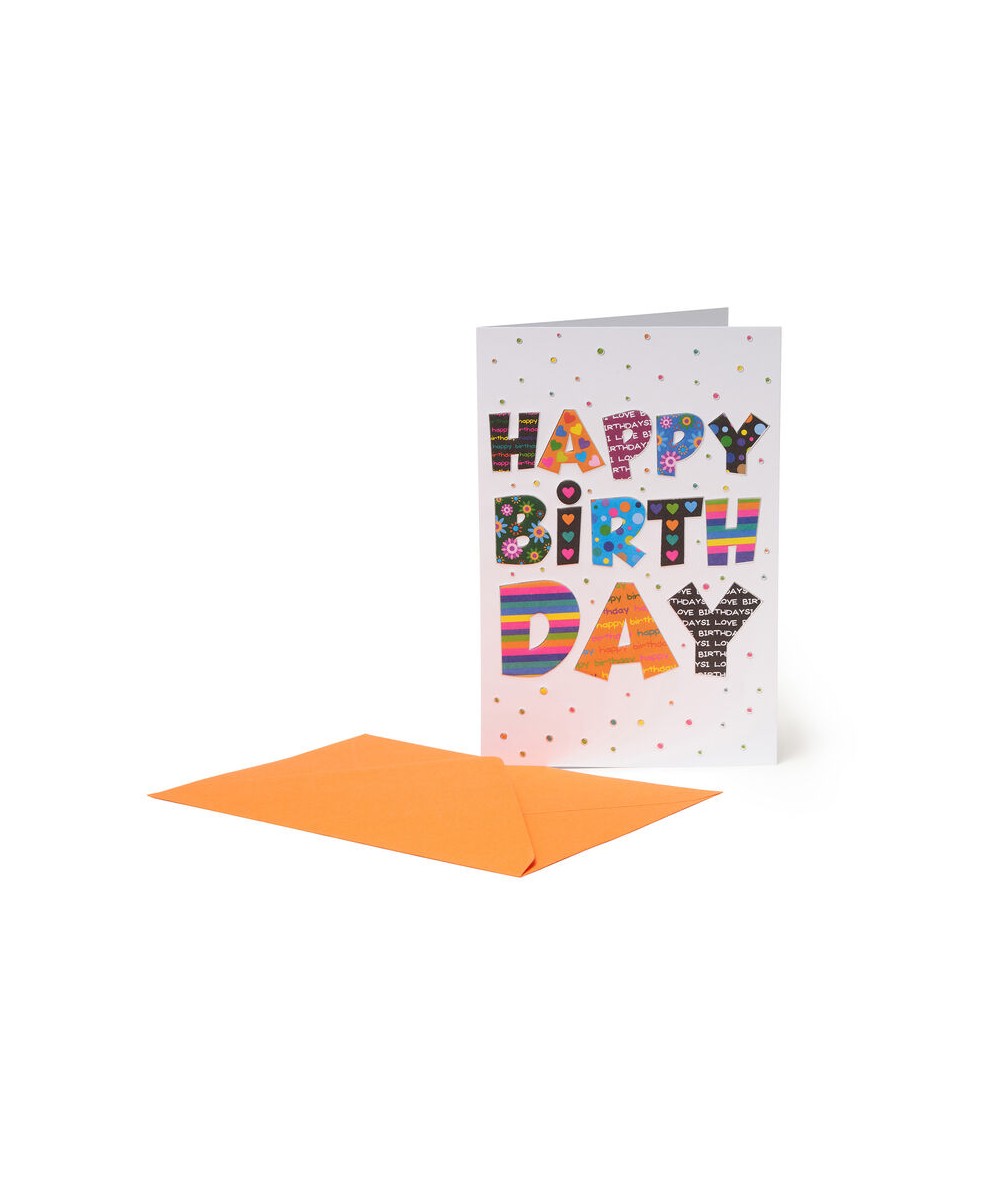 BIGLIETTO DI AUGURI 11,5x17HAPPY BIRTHDAY