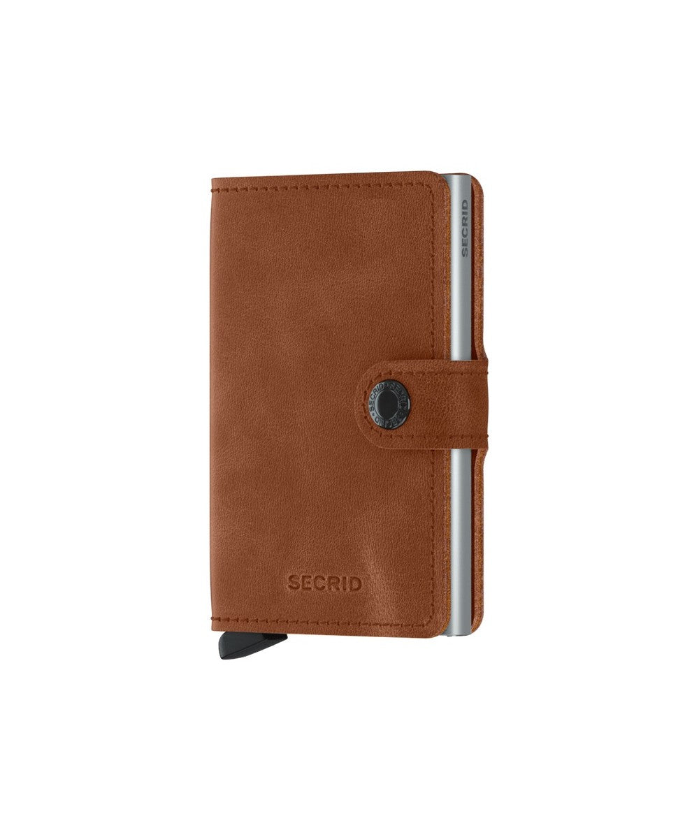 Miniwallet Vintage Cognac-Silver