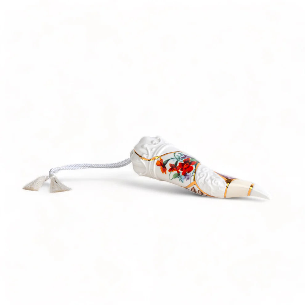 Seletti CORNO PORTAFORTUNA IN PORCELLANA "KINTSUGI LUCKY HORN" - CM 33