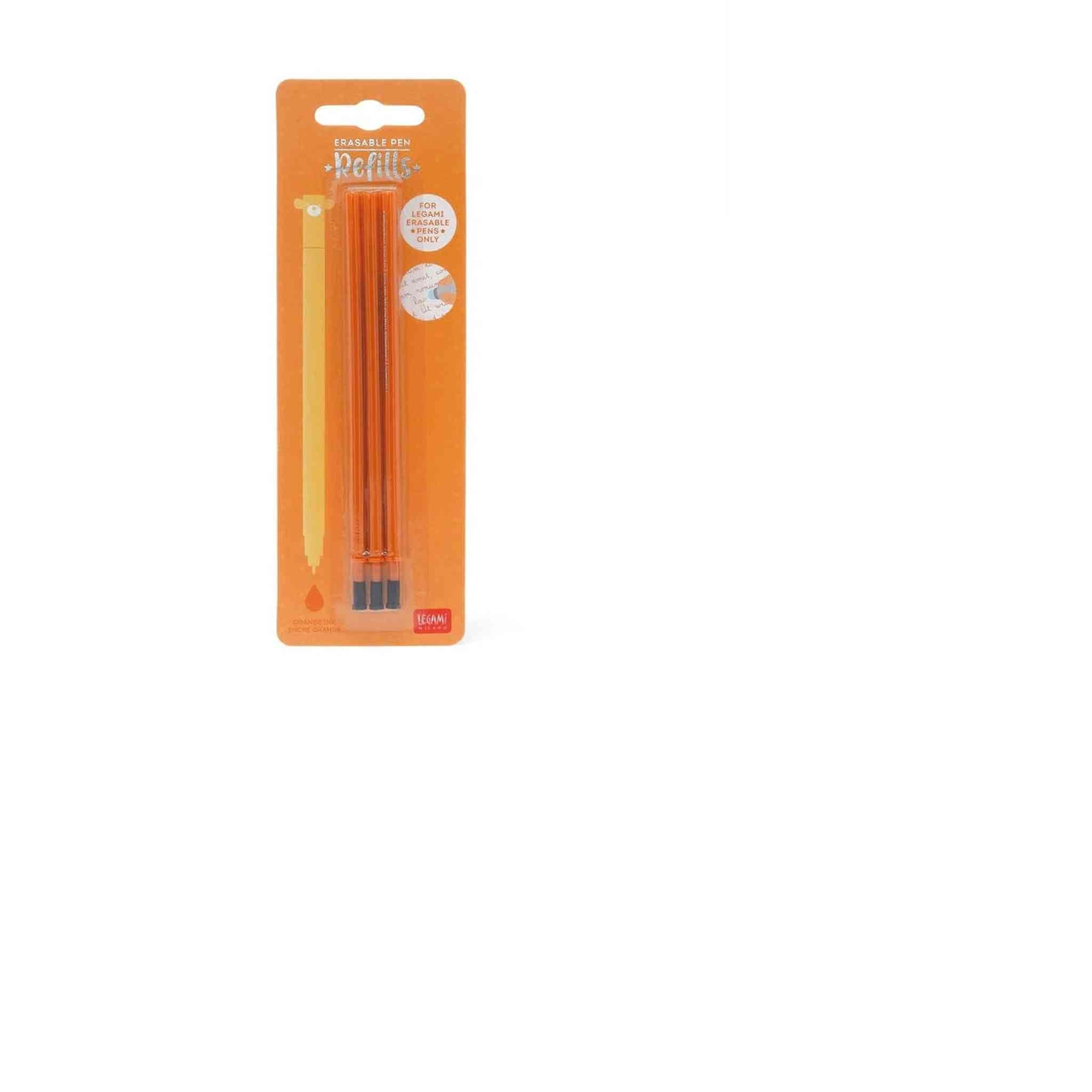 3 Refill per Penna Gel Cancellabile - ARANCIO