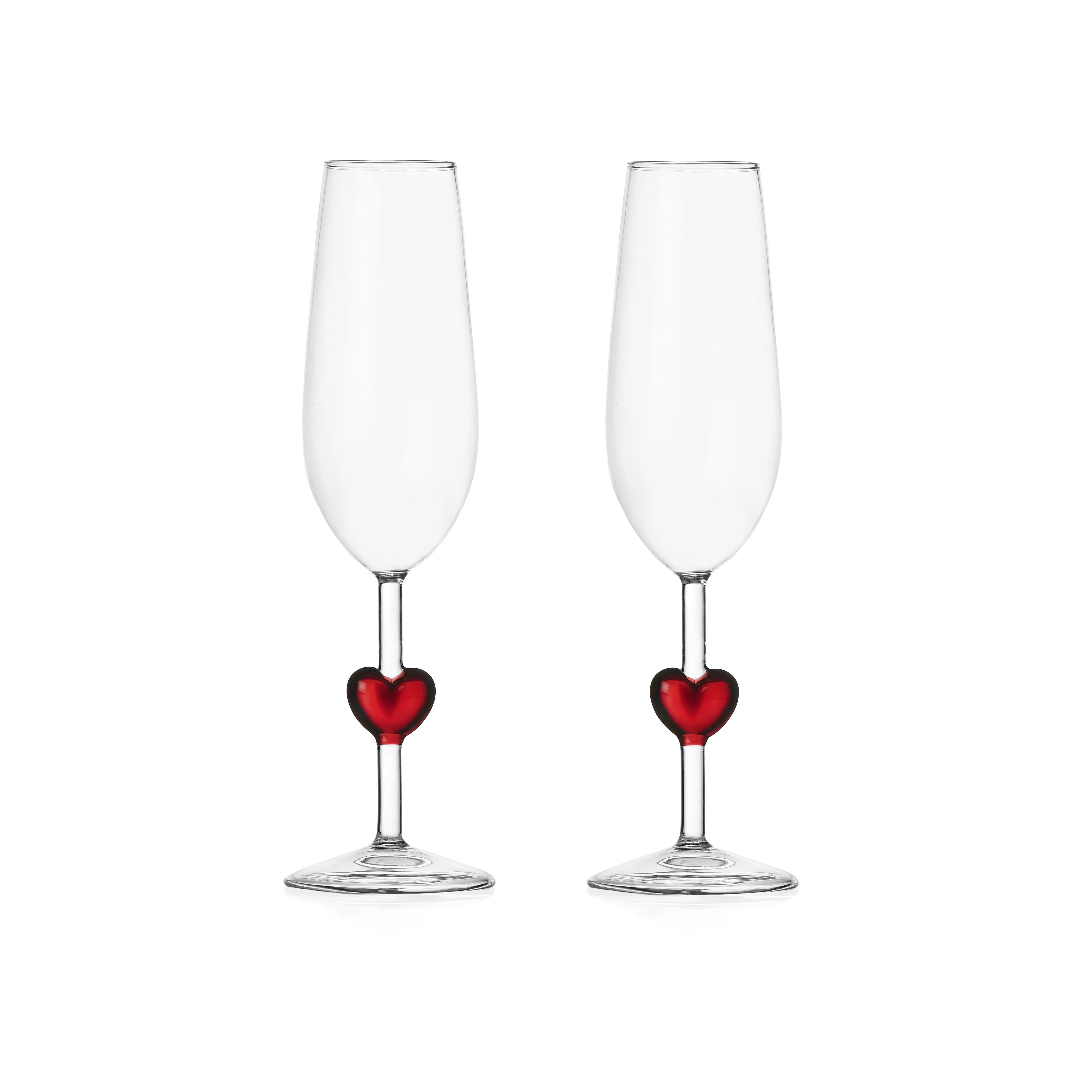 Ichendorf - CUORE set 2 calici cuore rosso