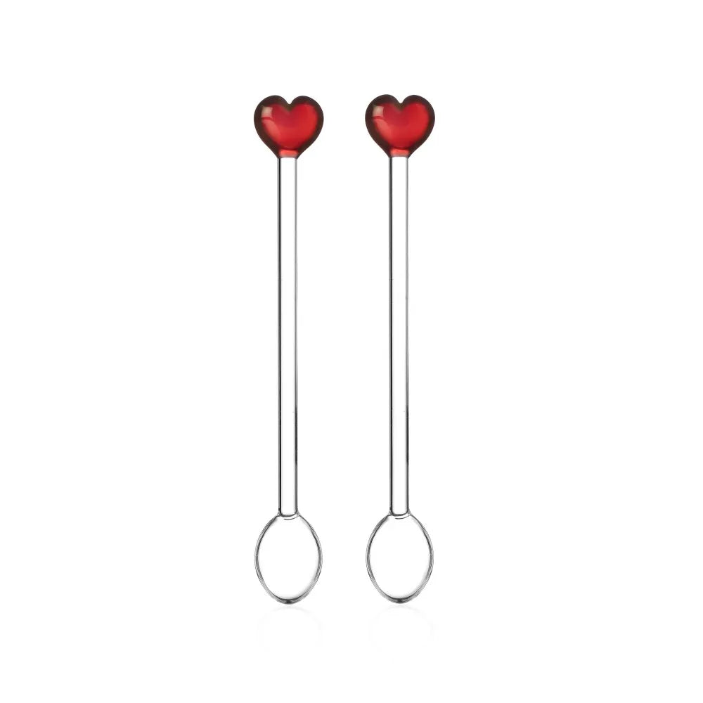 Ichendorf CUORE set 2 cucchiaini cuore rosso