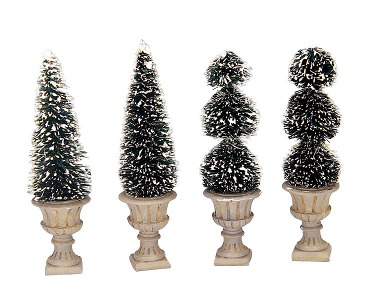 LEMAX CONE-SHAPED & SCULPTED TOPIARIES, SET OF 4 34965-AA
