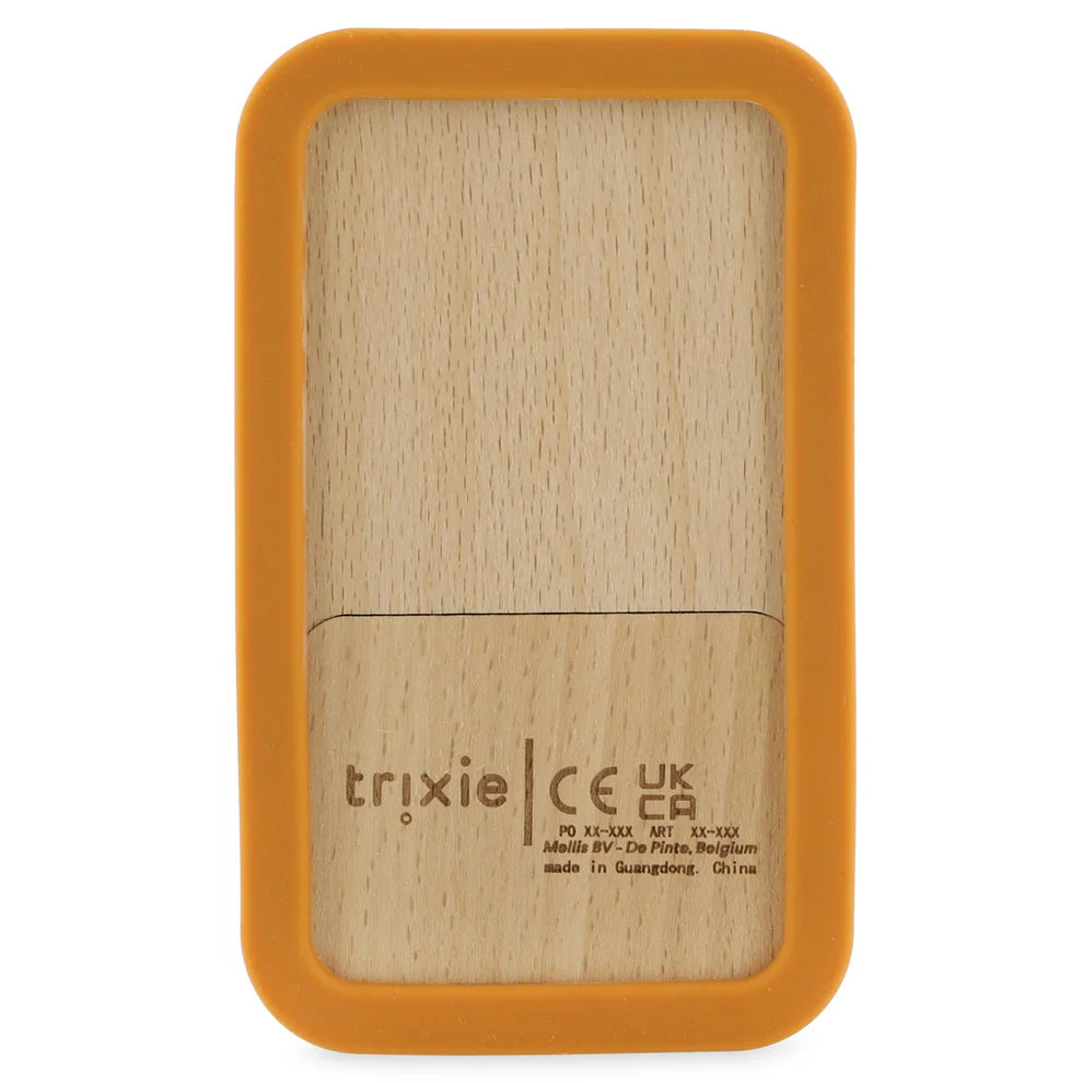 TRIXIE - wooden silicone baby phone - Mr. Fox