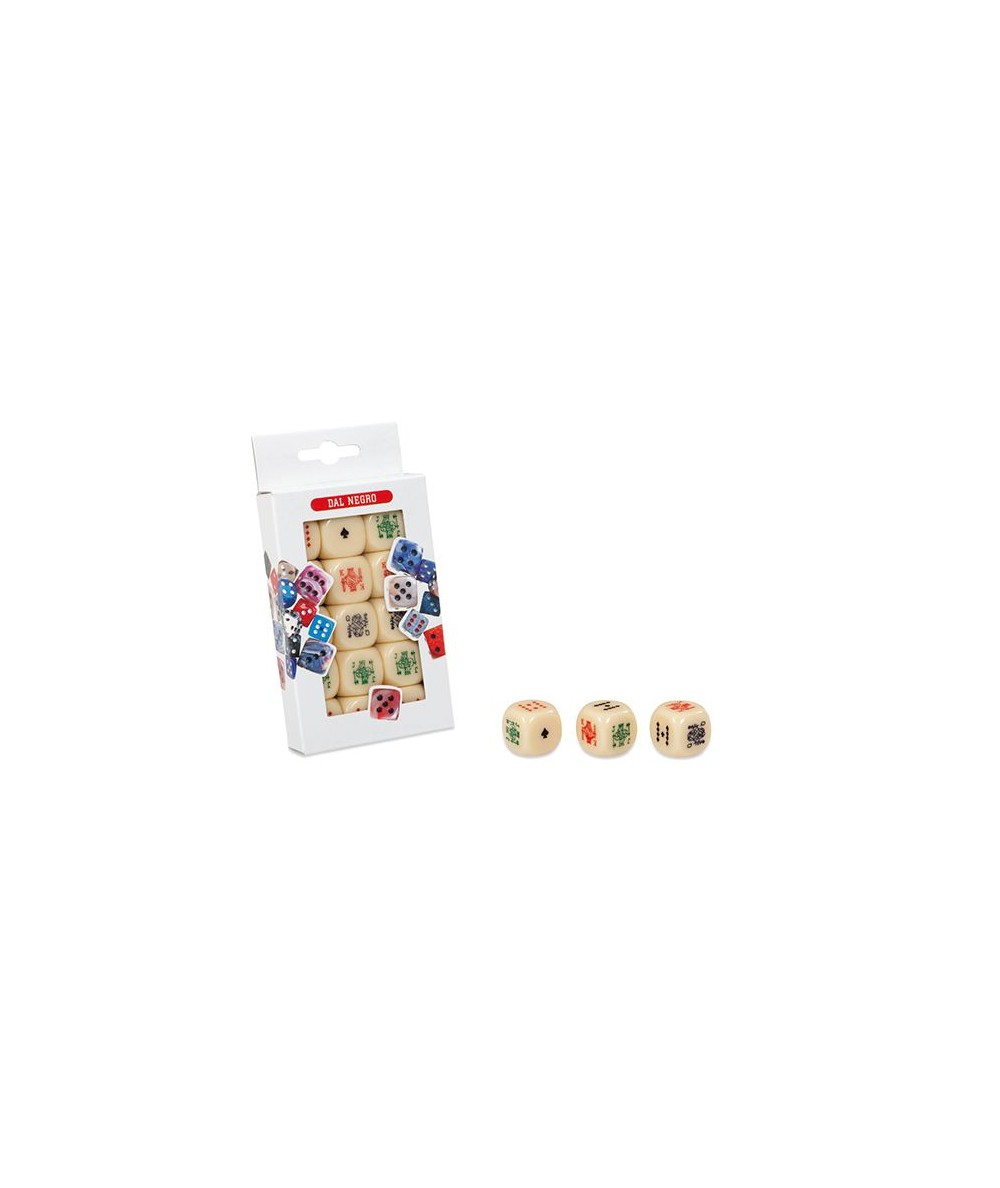 ASTUCCIO 3x5 DADI POKER AVORIO 22mm