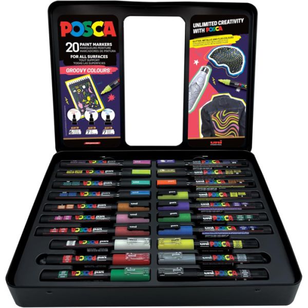 POSCA Metal Case 20 Pz Groovy Colours
