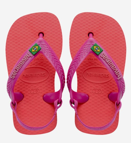 HAVAIANAS BABY BRASIL LOGO CORAL/PINK B05