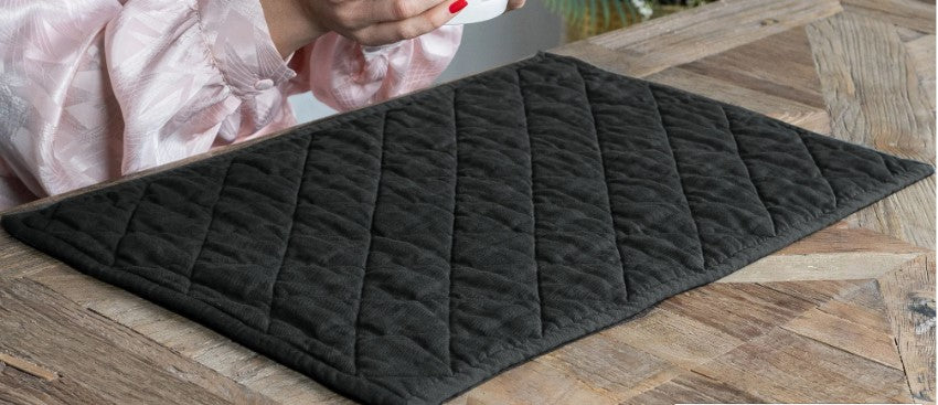 TOVAGLIETTA RETT. IMBOTTITA 36X48 ARDESIA