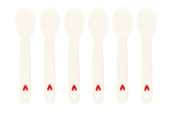 SET 6 CUCCHIAINI CUORE ROSSO