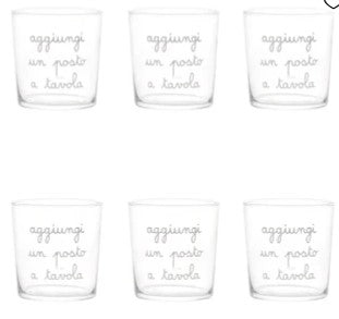 SET 6 BICCHIERI 35CL AGGIUNGI UN POSTO A TAVOLA