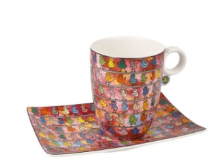 Artista Tazza, Piattino e Piattino Rizzi Siamo gli Uccelli - Pop Art