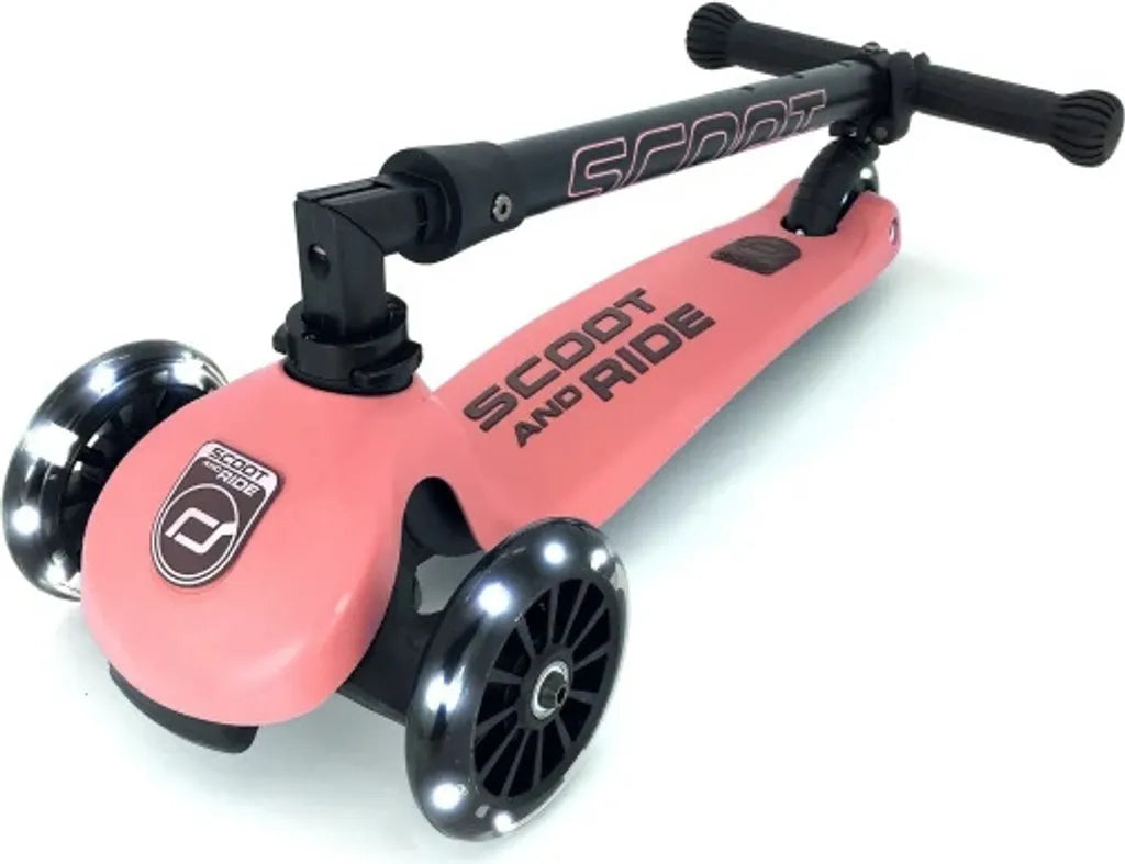 Scoot and Ride Highwaykick 3 LED – Monopattino Richiudibile per Bambini 3-6 Anni PESCA