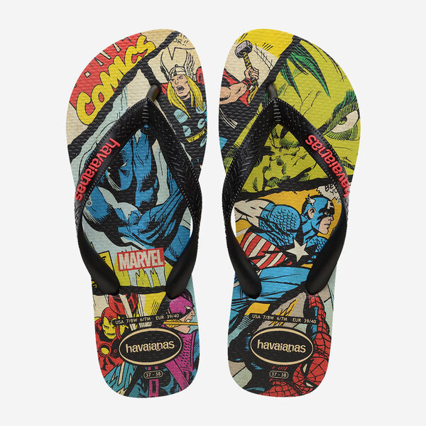 Havaianas TOP MARVEL CLASSICSBLACK/BLACK/RED