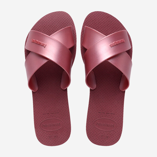 Havaianas Aqua Metallic Slide Amaranth