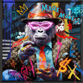 Palais Royal – Quadro LED Monkey, Pop Art, 80x80 cm