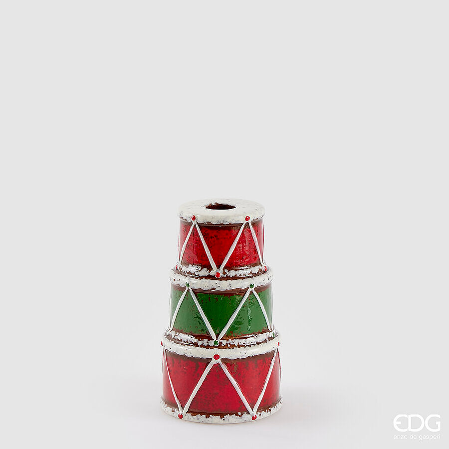 EDG Portacandela Tamburo, H15,5 × D9 cm