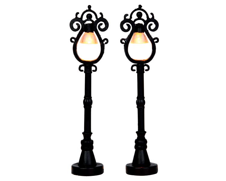 PARISIAN STREET LAMP, SET OF 2, B/O (4.5V) 44757-SQ
