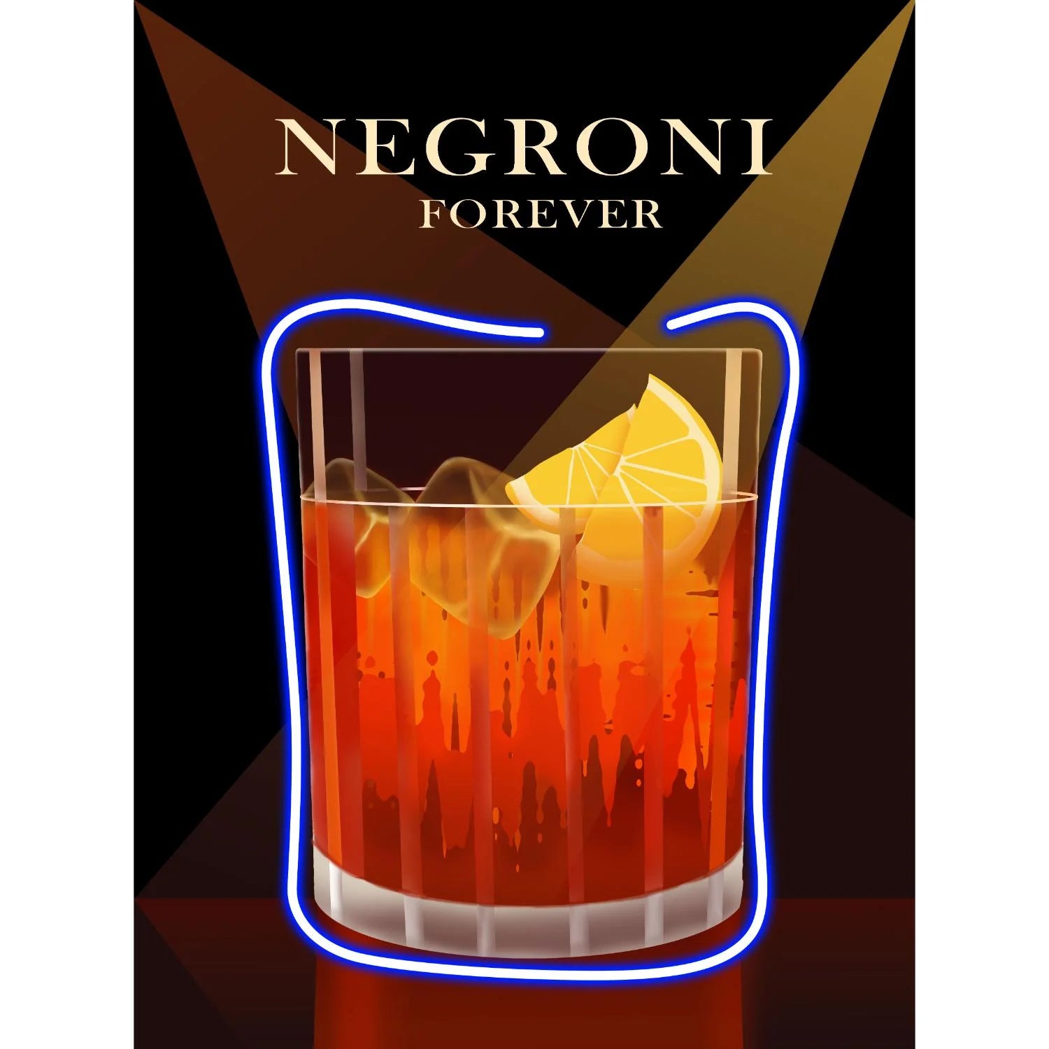 Palais Royal – Quadro LED Negroni, Vintage, 60x80 cm