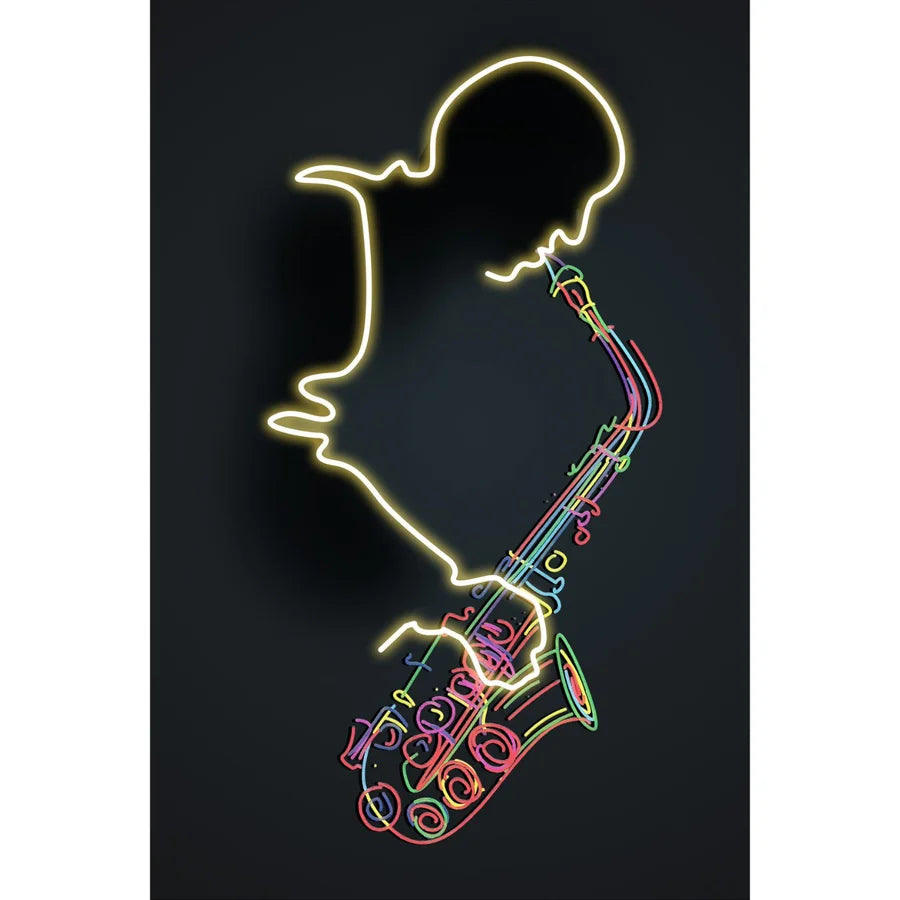 Palais Royal – Quadro LED Sassofono, Music Art, 80x120 cm