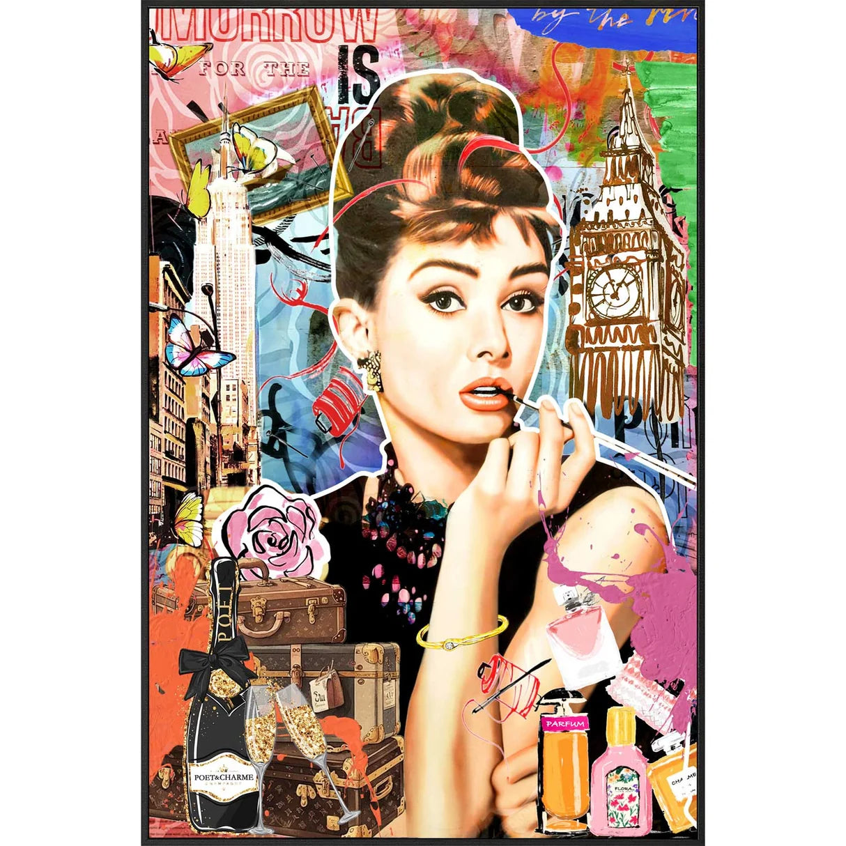 Palais Royal Quadro Glossy Style Audrey Hepburn 80x120 cm