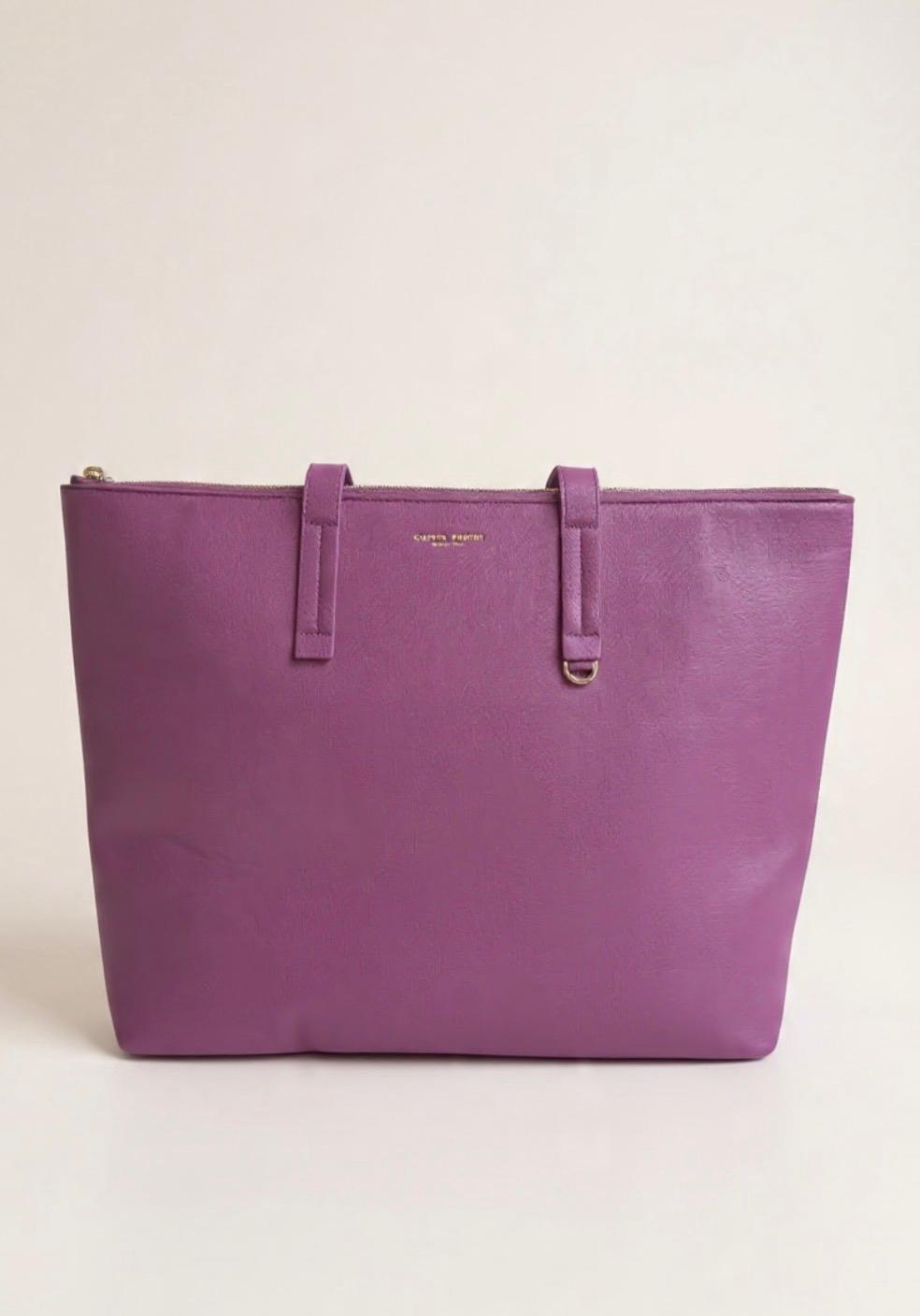 CAMPO MARZIO - WINONA SHOPPING BAG 13 MAUVE - SILVER Borsa a Spalla con Scomparto Laptop 13"