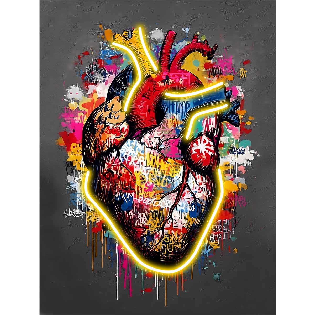 Palais Royal Quadro LED Heart 60x80 cm