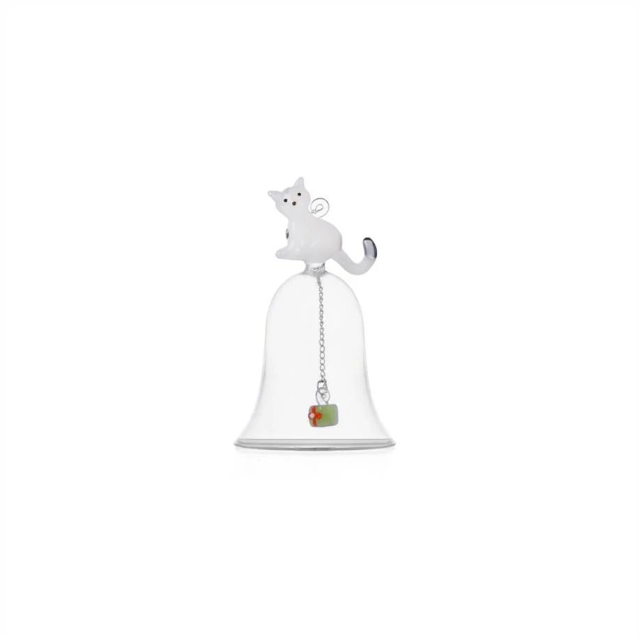 TABBY CATCHRISTMAS EDITION Campana gatto bianco regalo verde