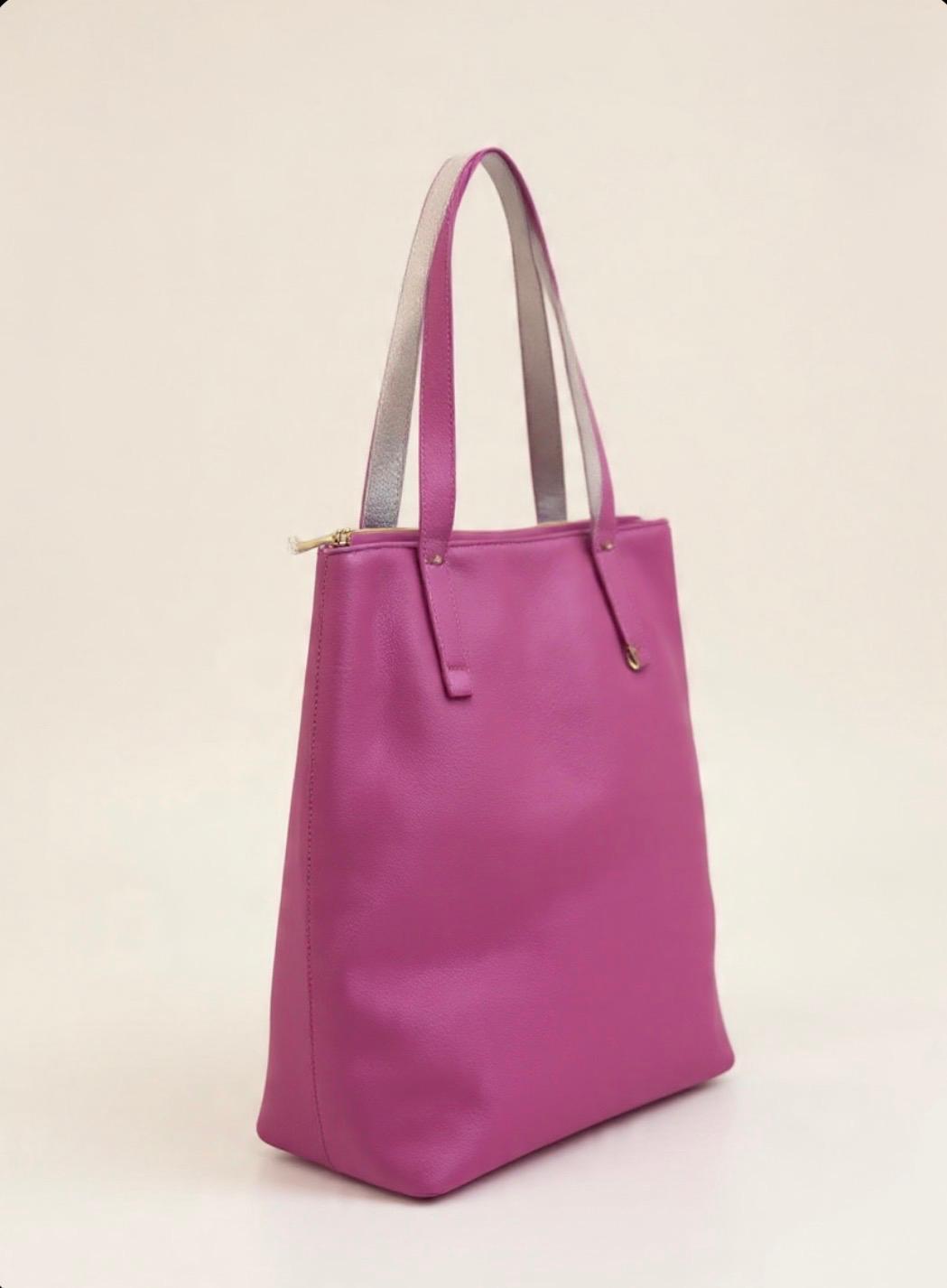 CAMPO MARZIO - WINONA SHOPPING BAG 13 MAUVE - SILVER Borsa a Spalla con Scomparto Laptop 13"