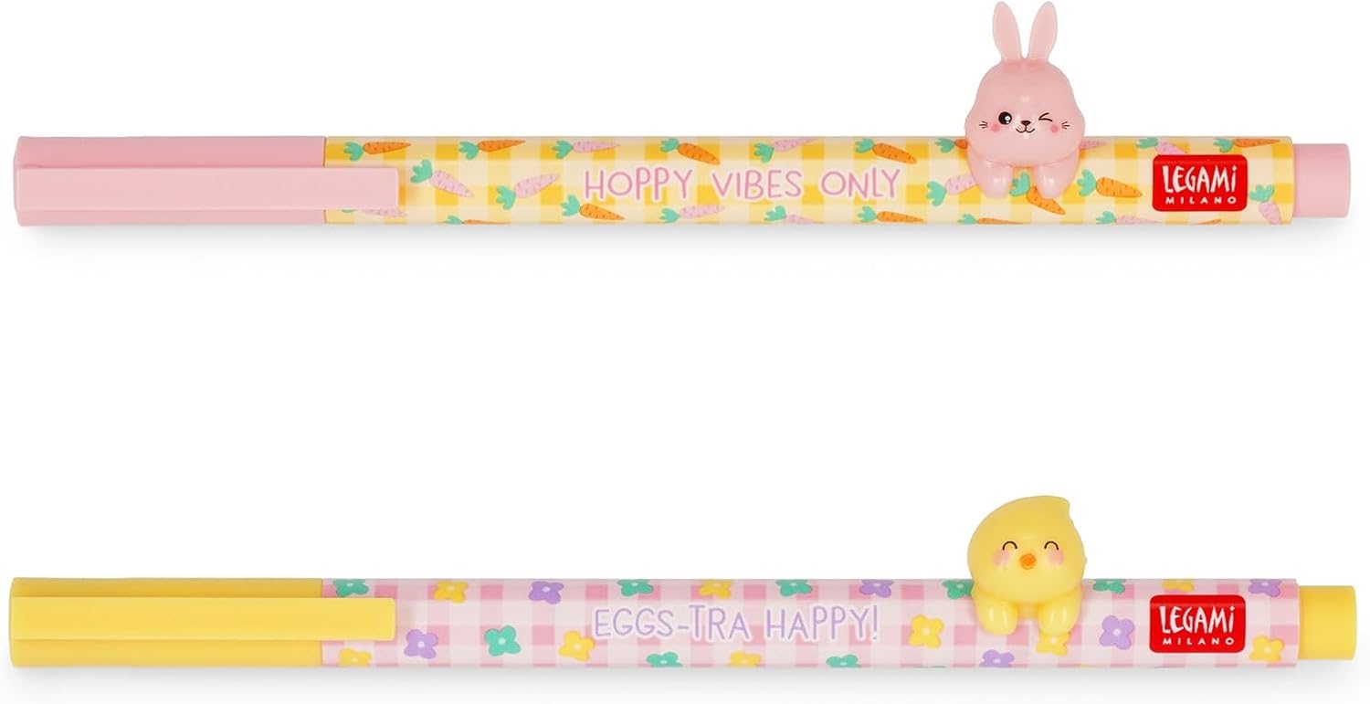LEGAMI - Set di 2 Penne Gel Lovely Friends - Hoppy Easter