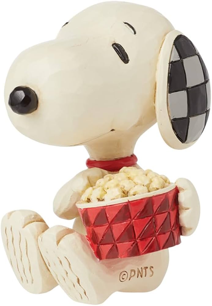 JIM SHORE SNOOPY POP CORN MINI FIGURINE