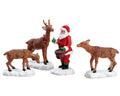 SANTA FEEDS REINDEER, SET OF 4 52146-AA