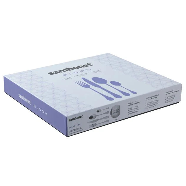 Sambonét Servizio 24 Posate Monoblocco Bloom Inox