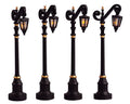 COLONIAL STREET LAMP, SET OF 4, B/O (4.5V) 54313-SQ