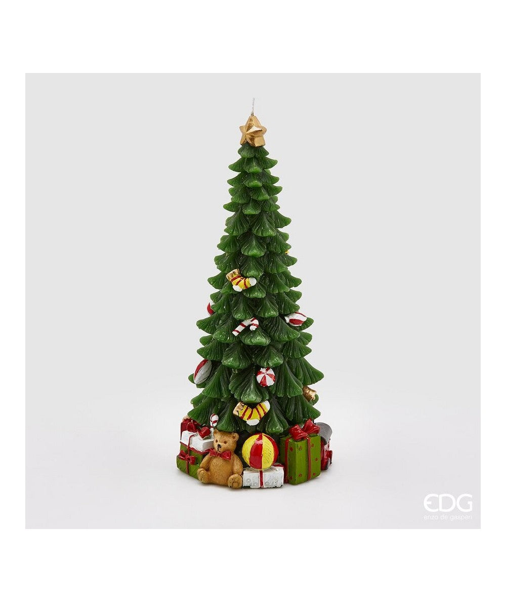 CANDELA PINO DECORATO GREEN RED H28 C1